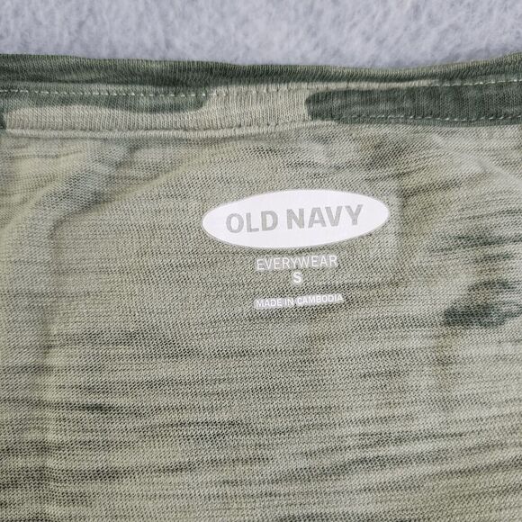 Old Navy Tank Top Womens Small Green Camo Everywear Sleeveless Shirt - Picture 2 of 6
